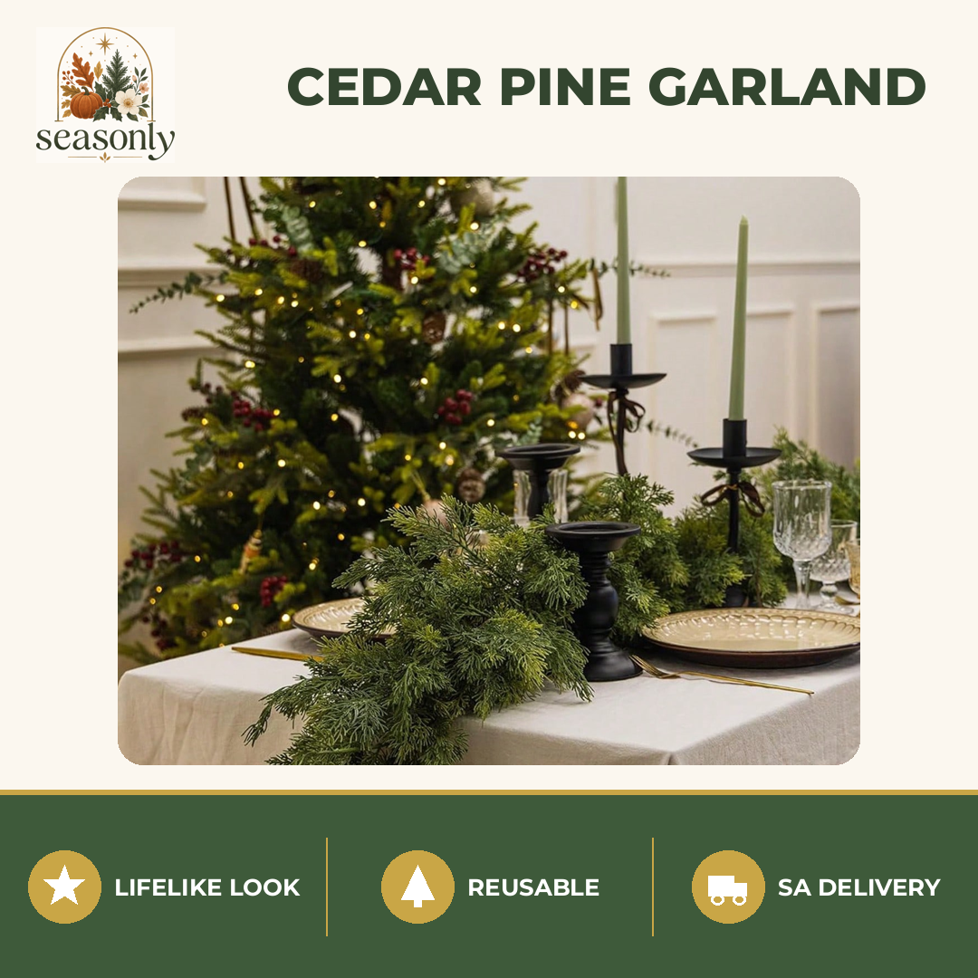 Seasonly Cedar Pine Garland – 1.8m