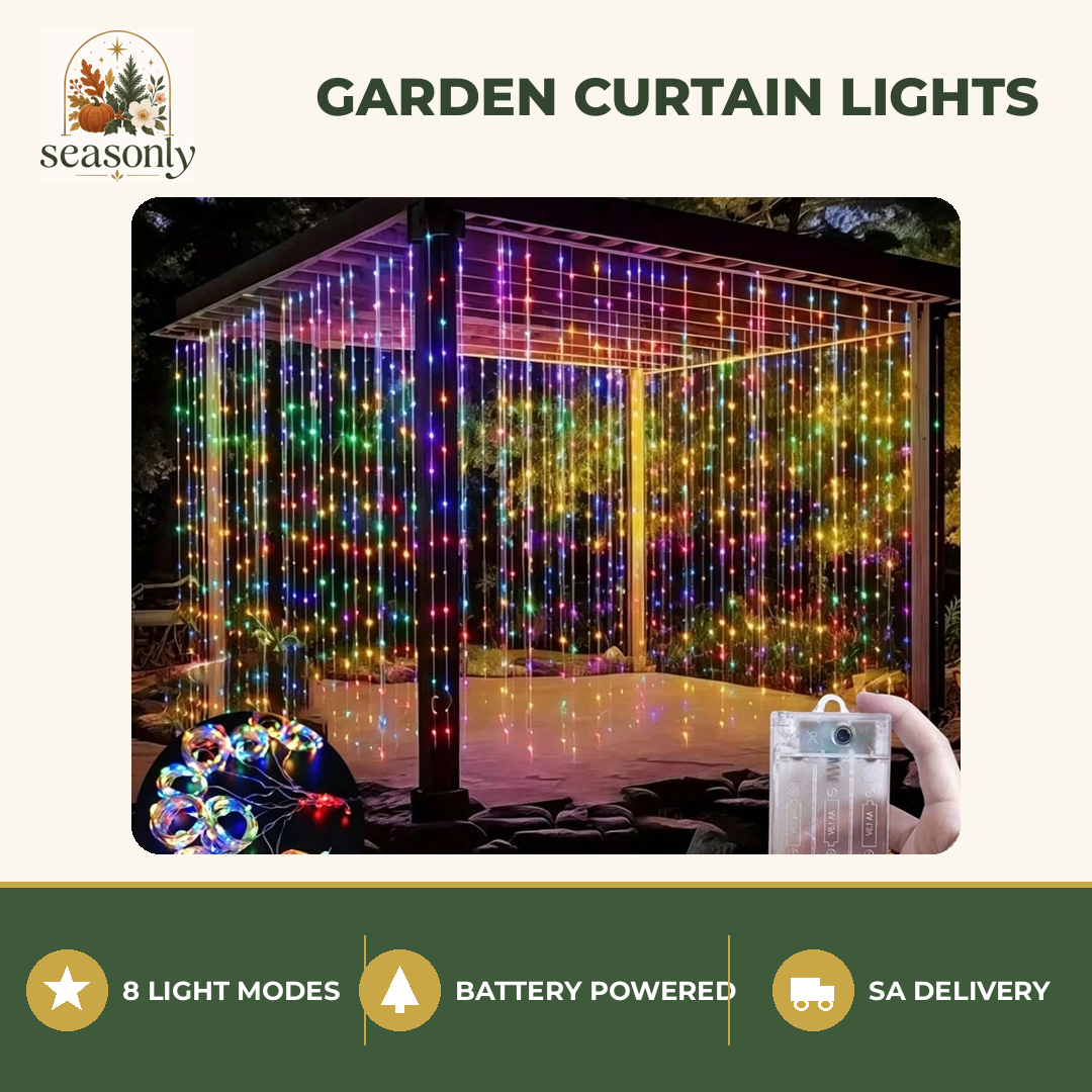 Seasonly Garden Curtain Lights – Battery Powered