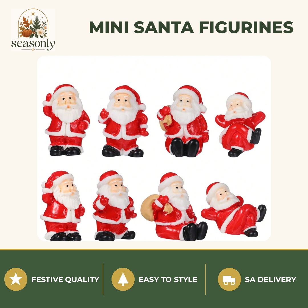Seasonly Mini Santa Figurines