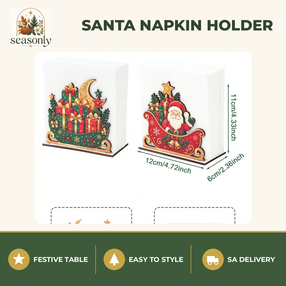 Seasonly Santa Sleigh Napkin Holder