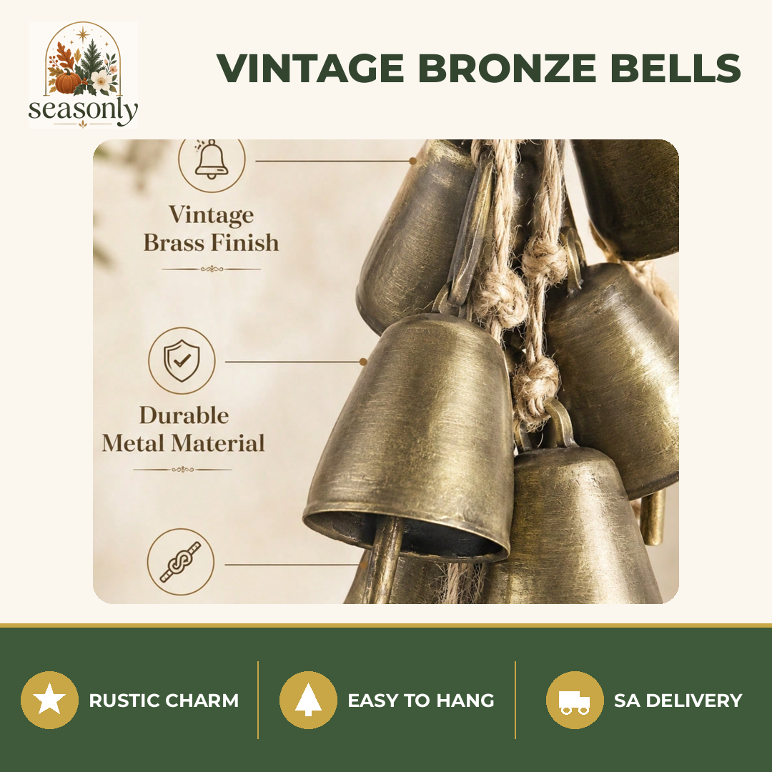 Seasonly Vintage Bronze Christmas Bells