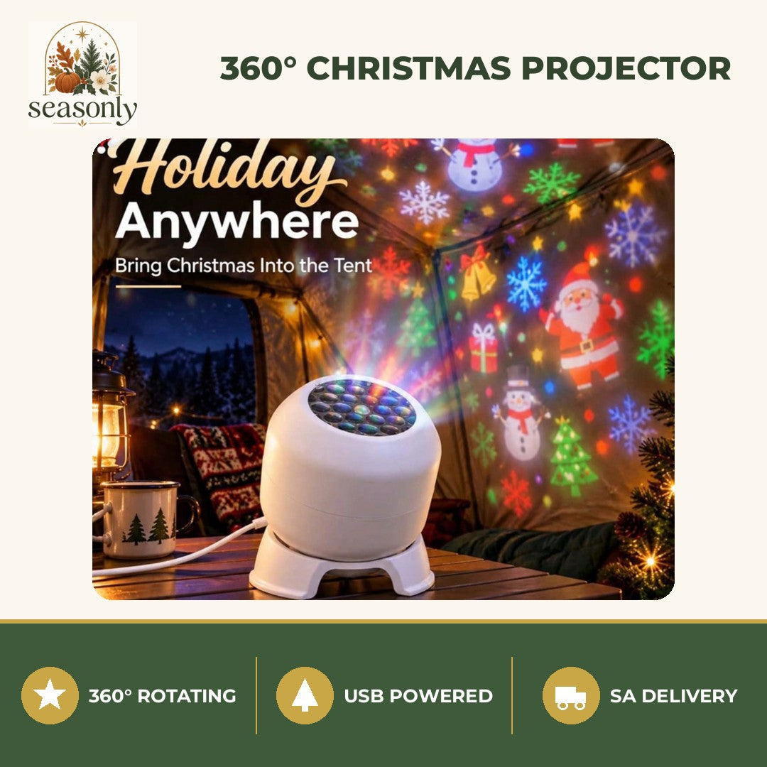 Seasonly 360° Rotating Christmas Projector Light