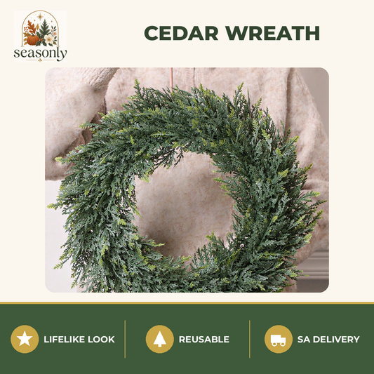 Seasonly Artificial Cedar Wreath