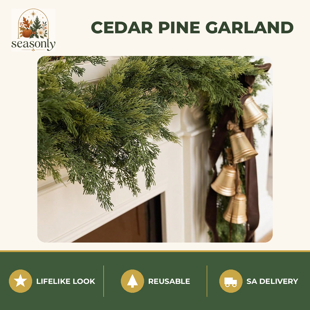 Seasonly Cedar Pine Garland – 1.8m