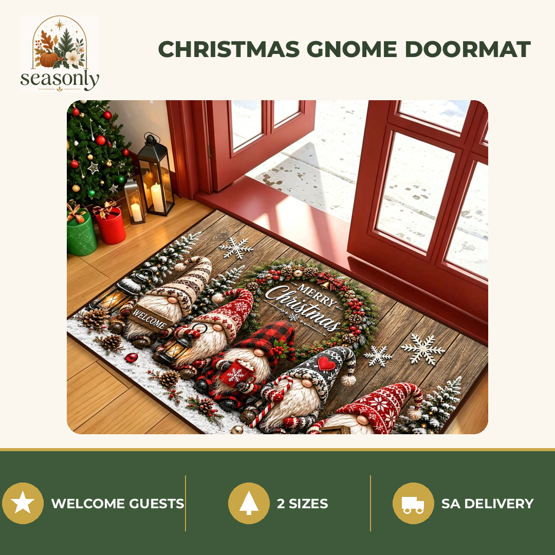 Seasonly Christmas Gnome Doormat
