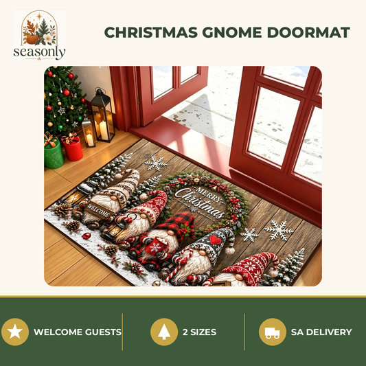 Seasonly Christmas Gnome Doormat