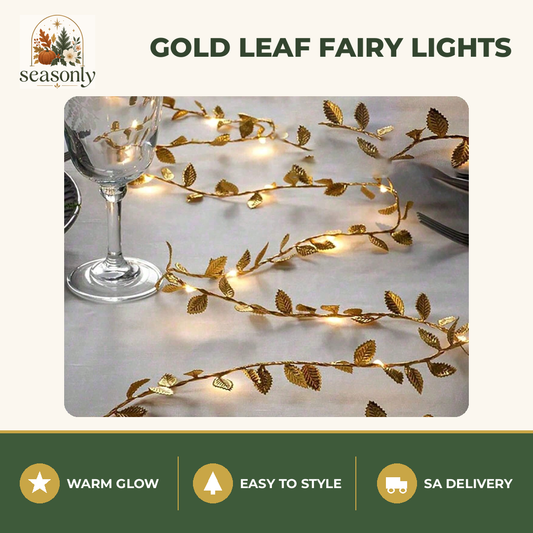 Seasonly Gold Leaf Fairy Lights