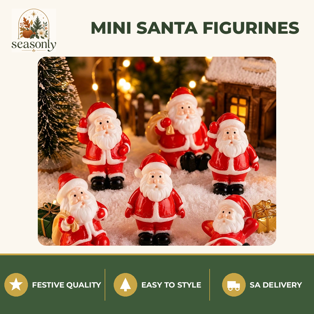 Seasonly Mini Santa Figurines