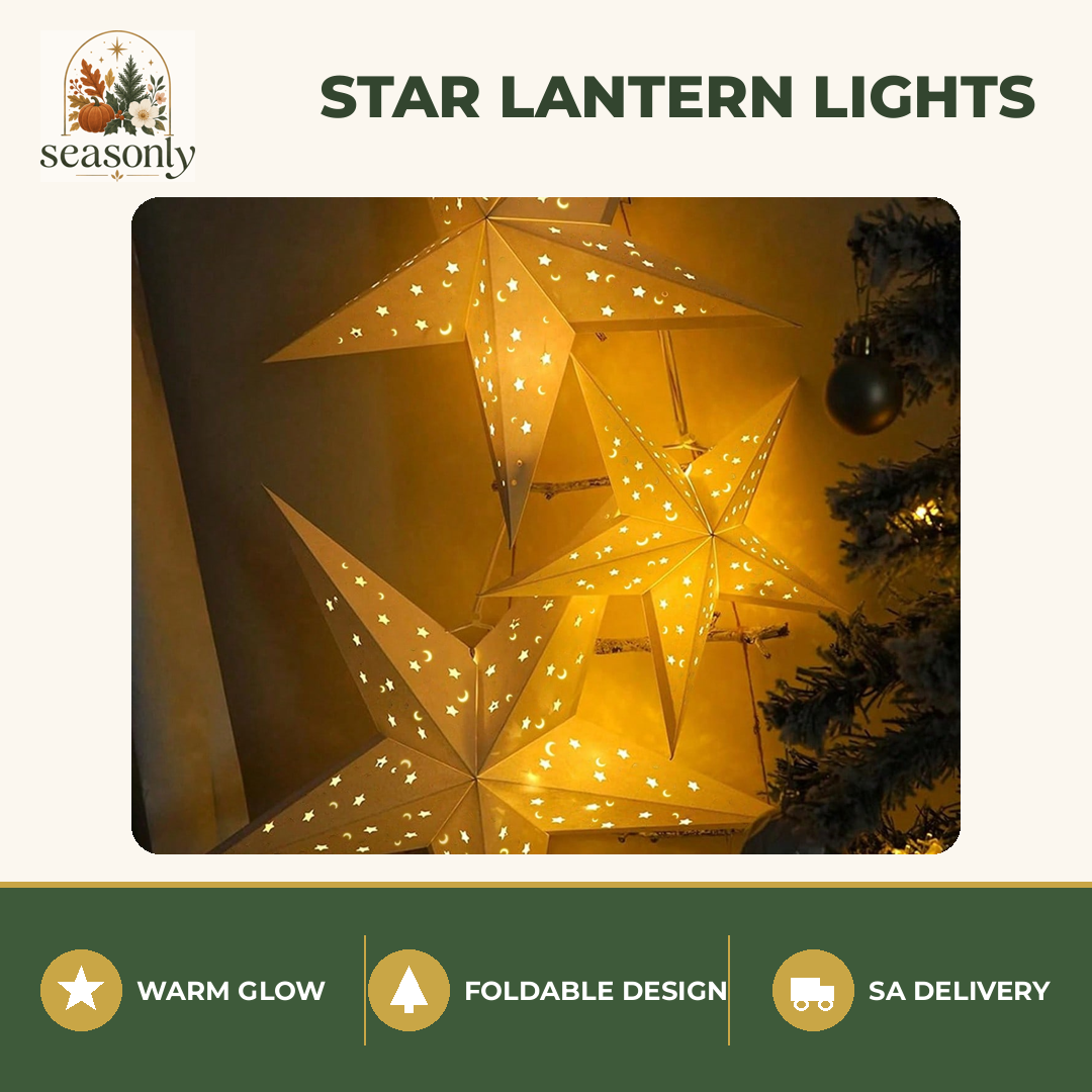 Seasonly Foldable Paper Star Lanterns with LED