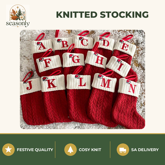 Seasonly Knitted Christmas Stocking
