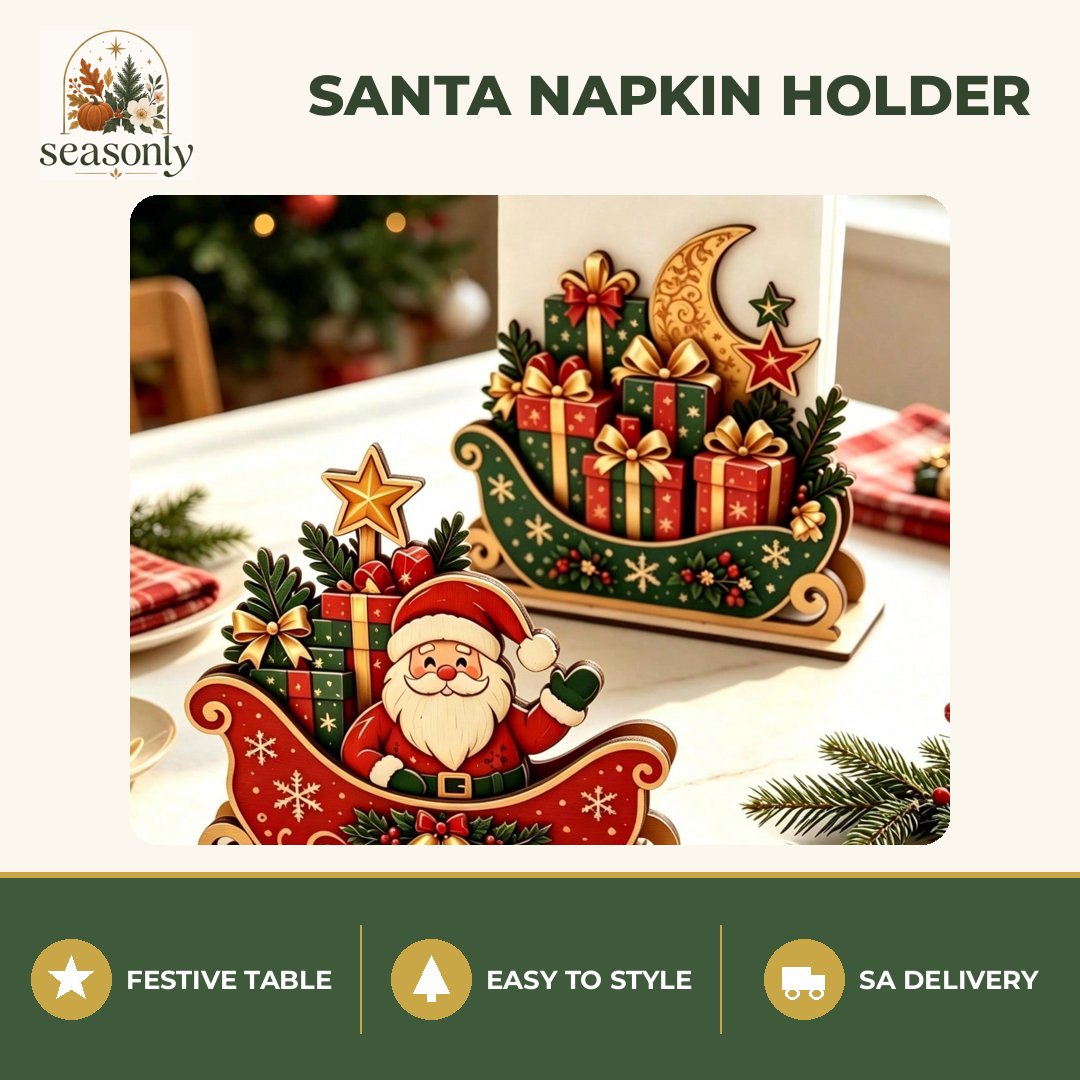 Seasonly Santa Sleigh Napkin Holder