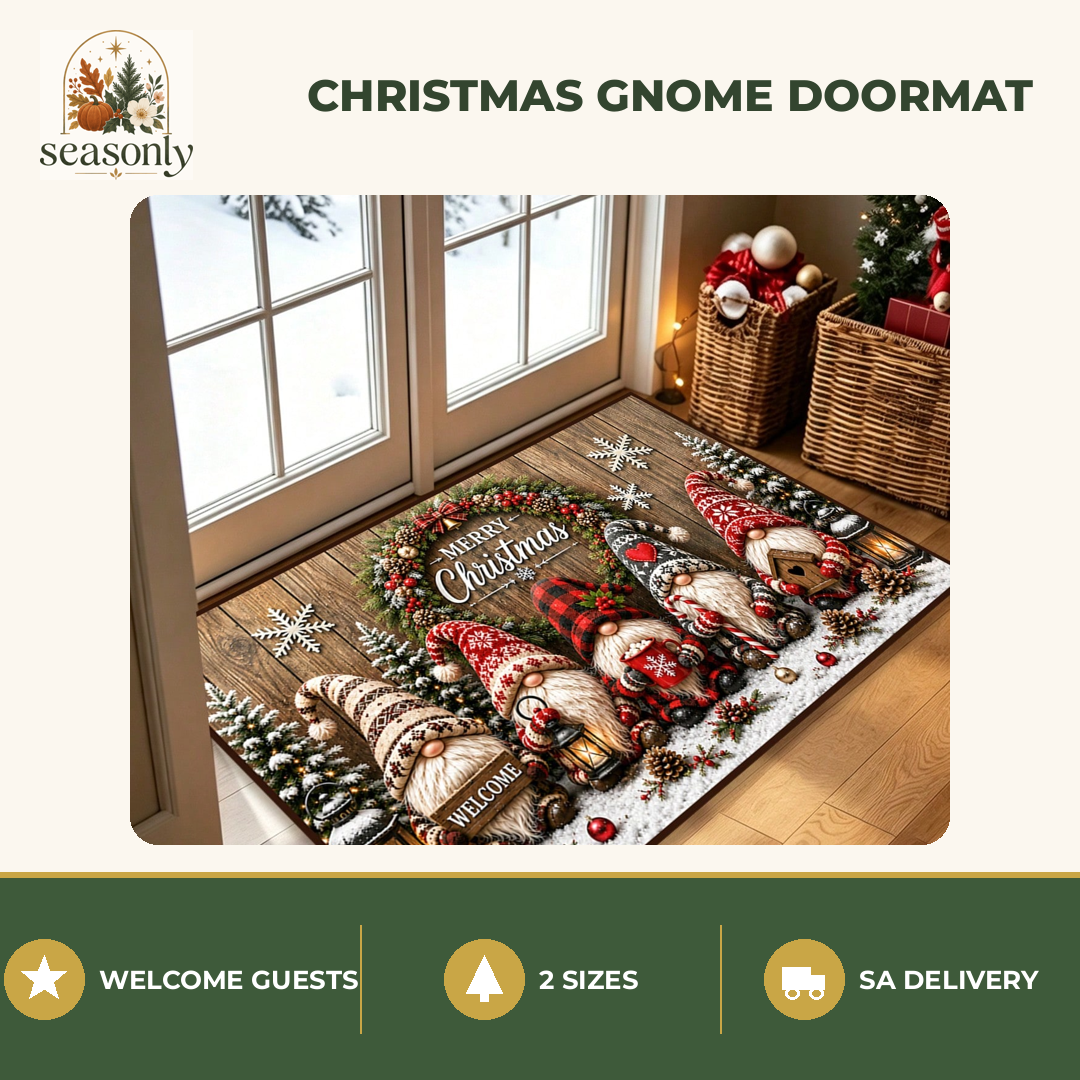 Seasonly Christmas Gnome Doormat