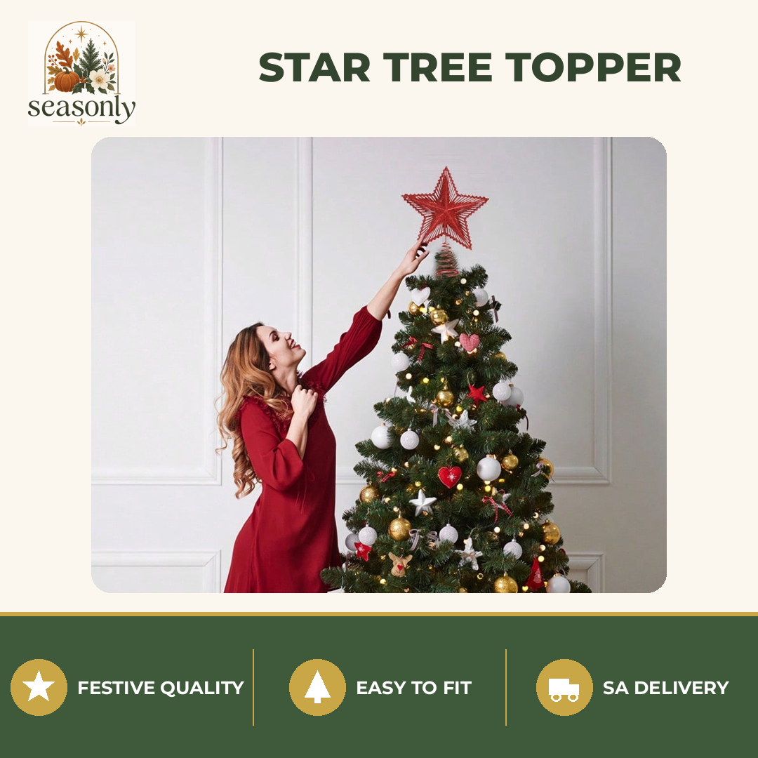 Seasonly Five-Point Star Tree Topper