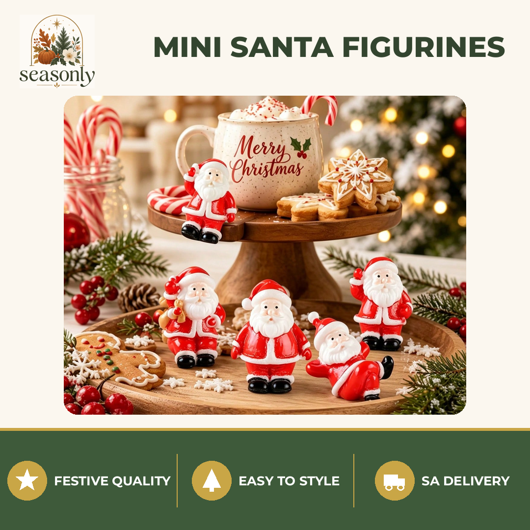 Seasonly Mini Santa Figurines
