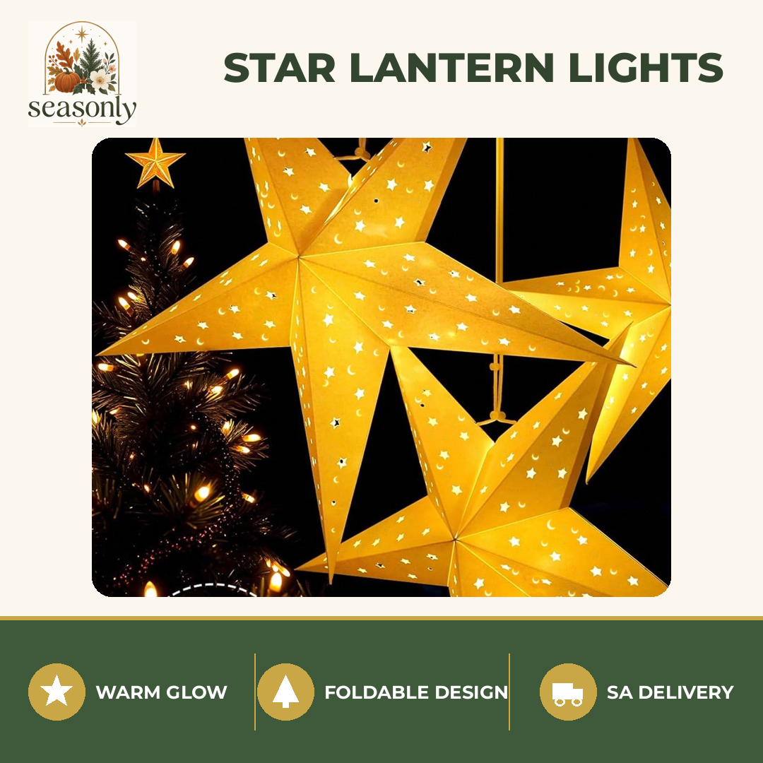 Seasonly Foldable Paper Star Lanterns with LED