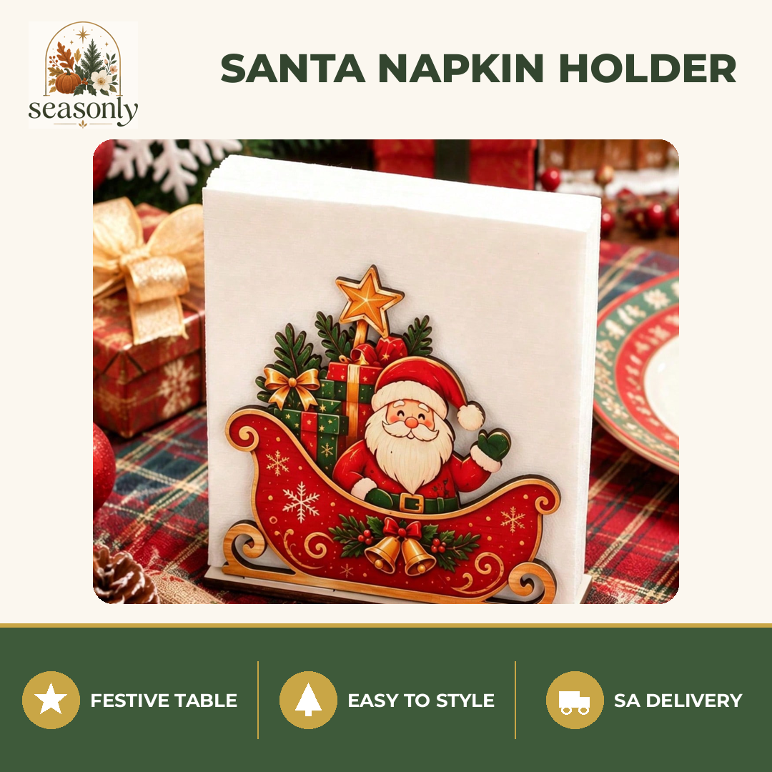 Seasonly Santa Sleigh Napkin Holder