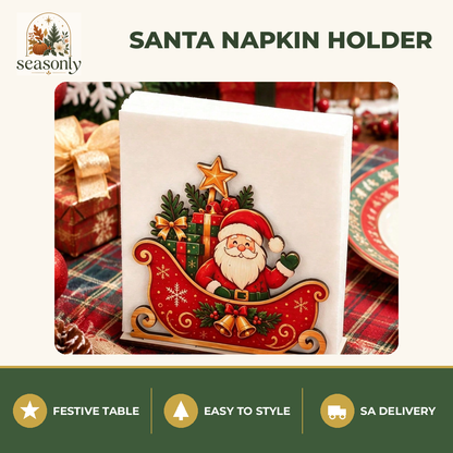 Seasonly Santa Sleigh Napkin Holder