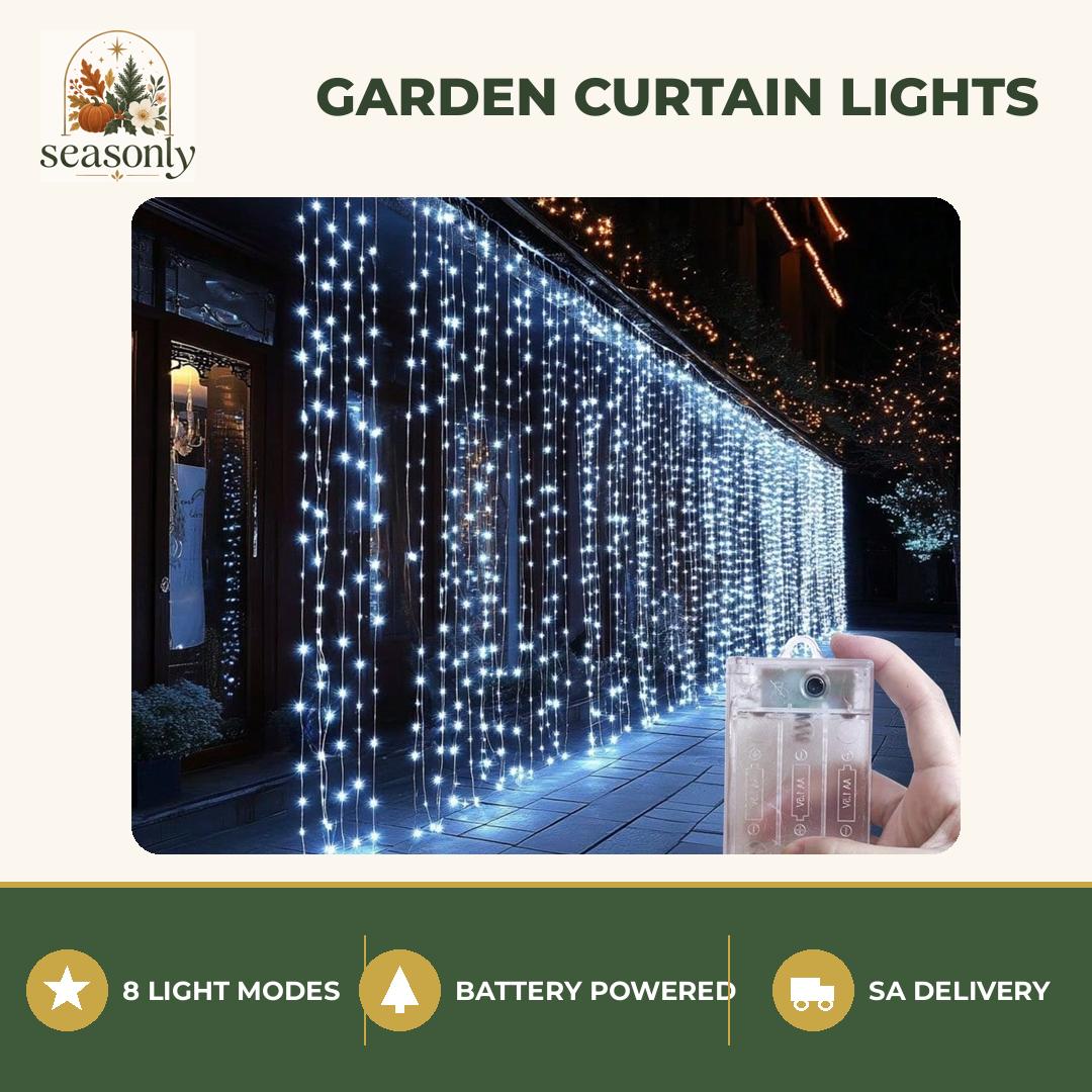 Seasonly Garden Curtain Lights – Battery Powered