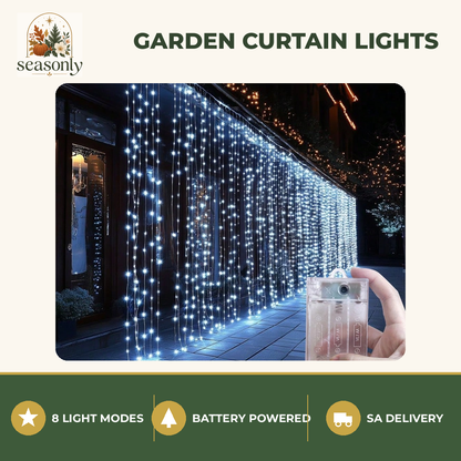 Seasonly Garden Curtain Lights – Battery Powered