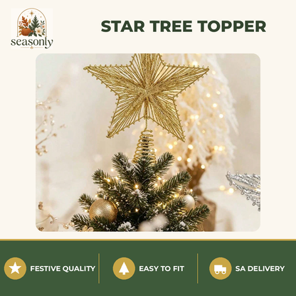Seasonly Five-Point Star Tree Topper