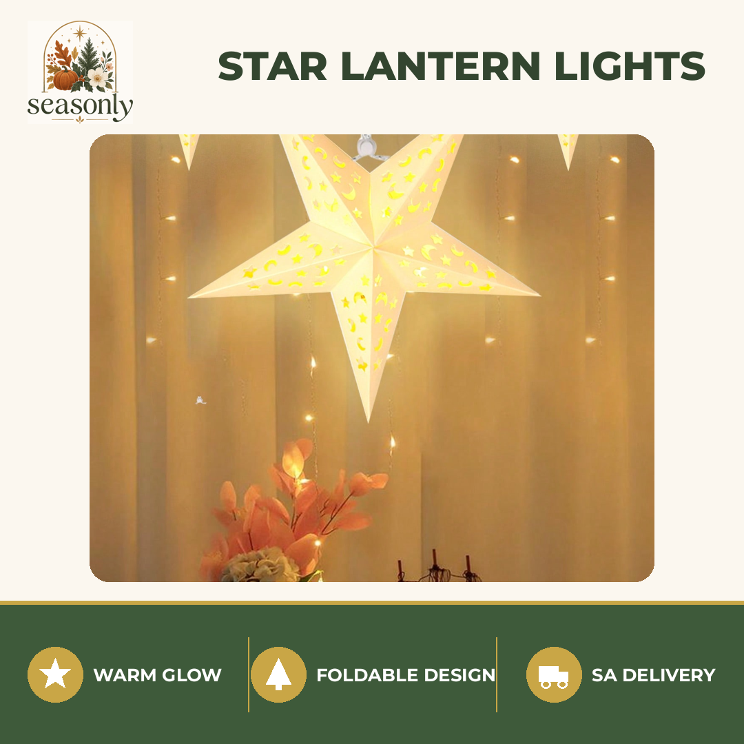Seasonly Foldable Paper Star Lanterns with LED
