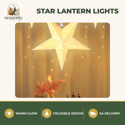 Seasonly Foldable Paper Star Lanterns with LED