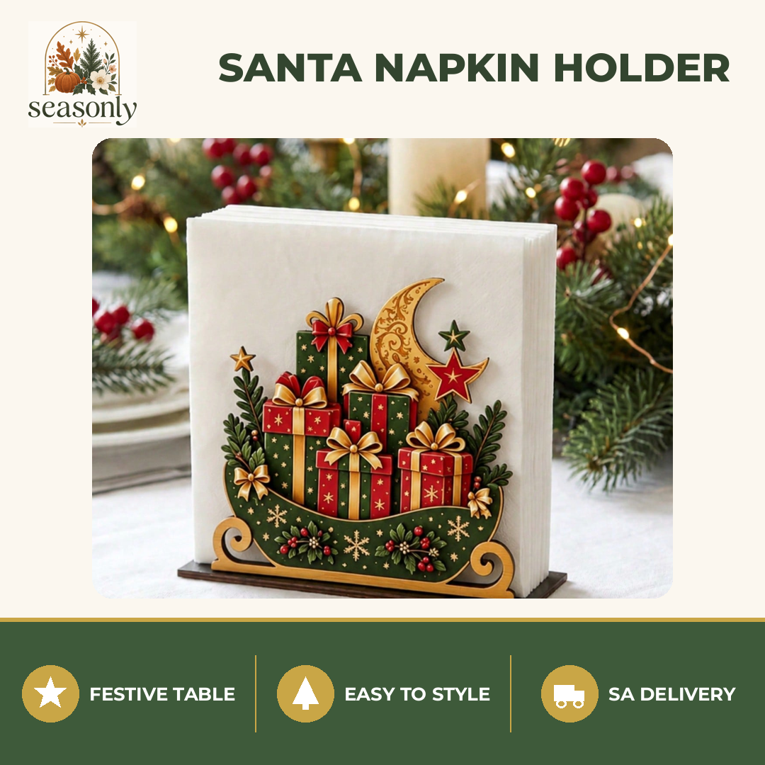 Seasonly Santa Sleigh Napkin Holder