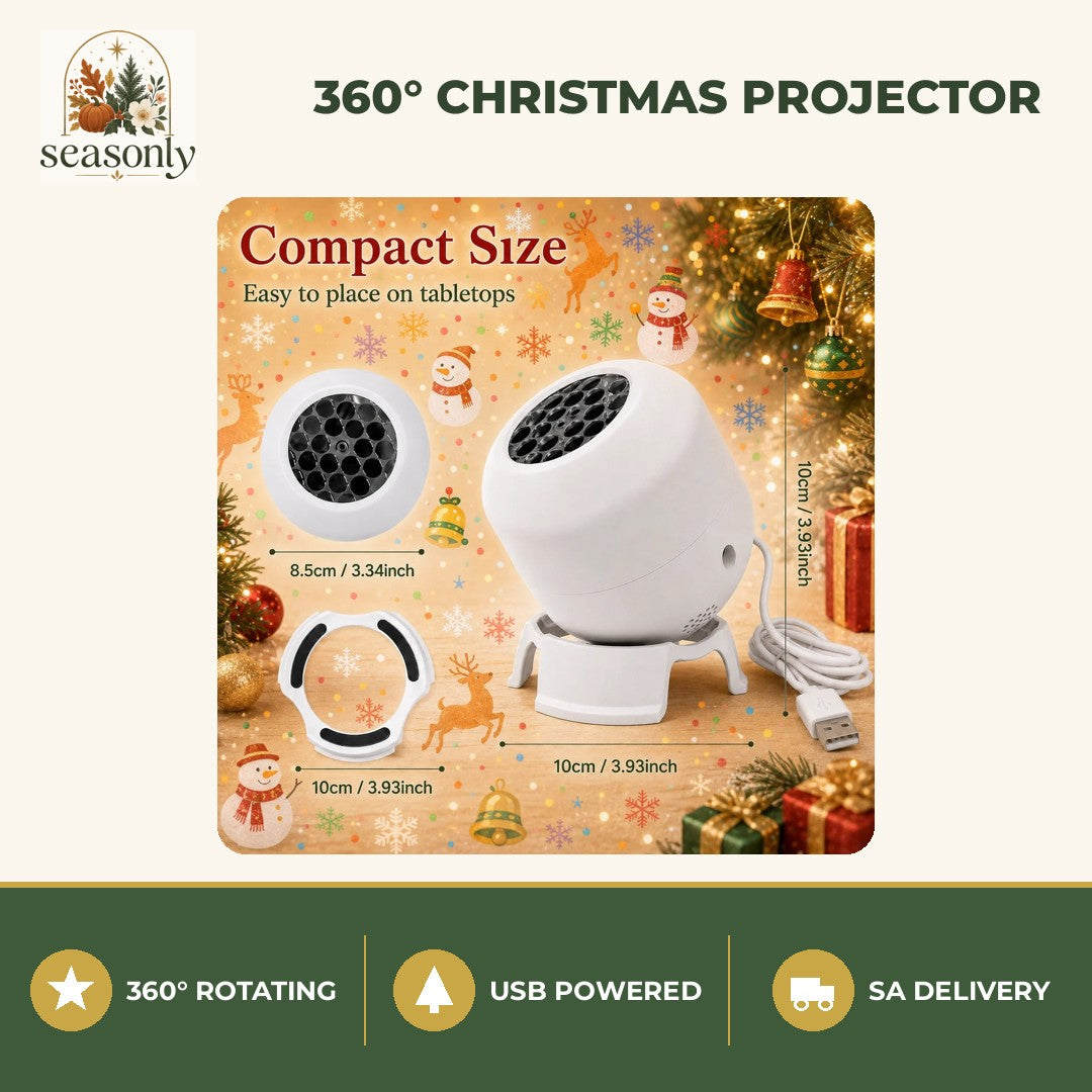 Seasonly 360° Rotating Christmas Projector Light