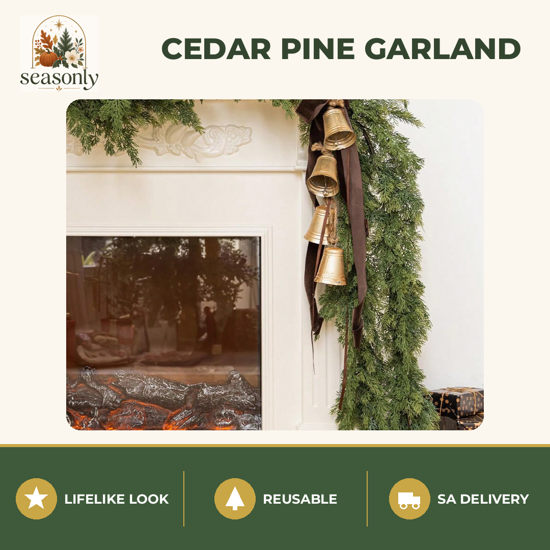 Seasonly Cedar Pine Garland – 1.8m