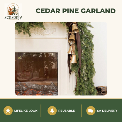 Seasonly Cedar Pine Garland – 1.8m