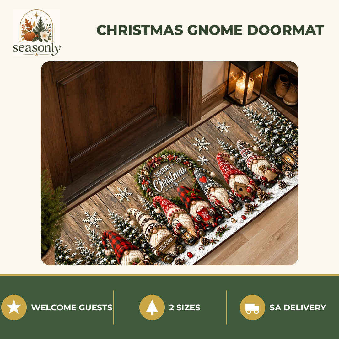 Seasonly Christmas Gnome Doormat