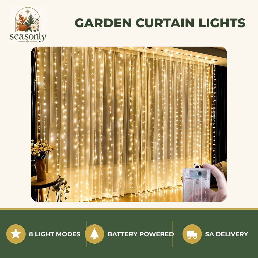 Seasonly Garden Curtain Lights – Battery Powered
