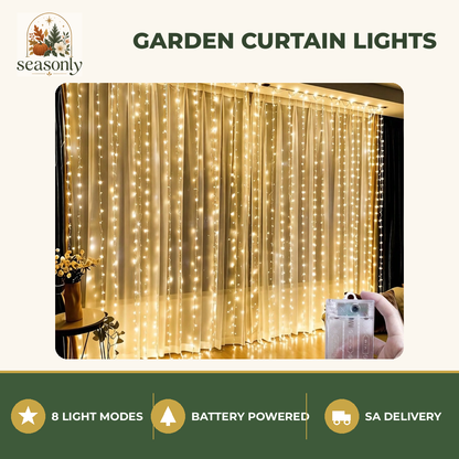 Seasonly Garden Curtain Lights – Battery Powered