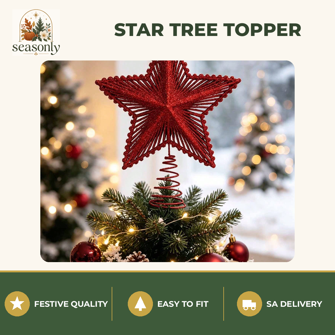 Seasonly Five-Point Star Tree Topper
