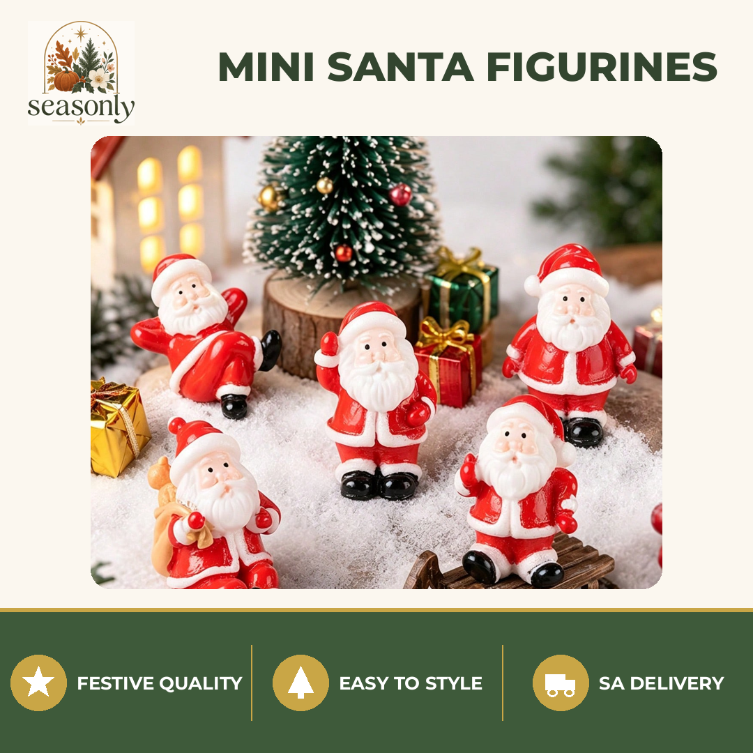 Seasonly Mini Santa Figurines