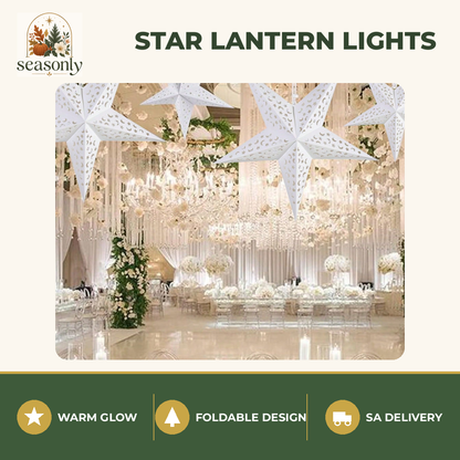 Seasonly Foldable Paper Star Lanterns with LED
