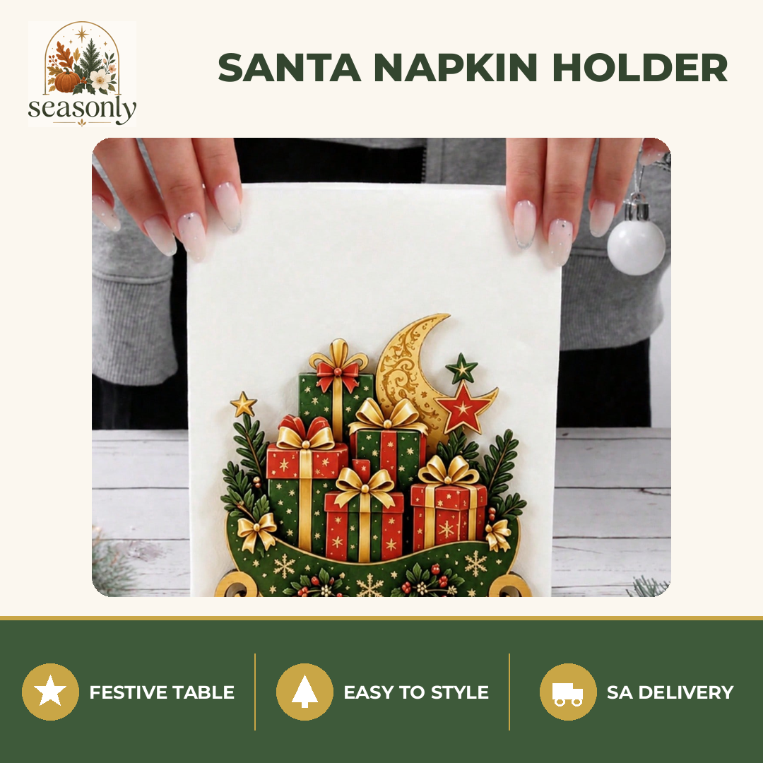 Seasonly Santa Sleigh Napkin Holder