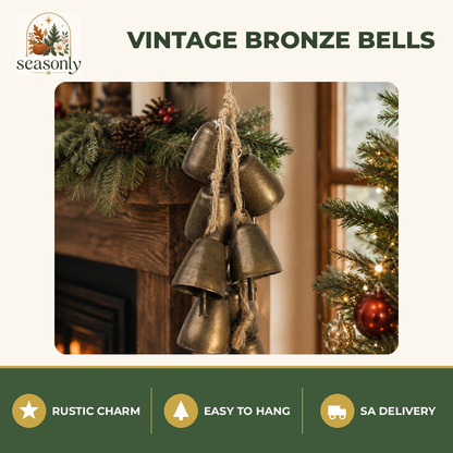 Seasonly Vintage Bronze Christmas Bells