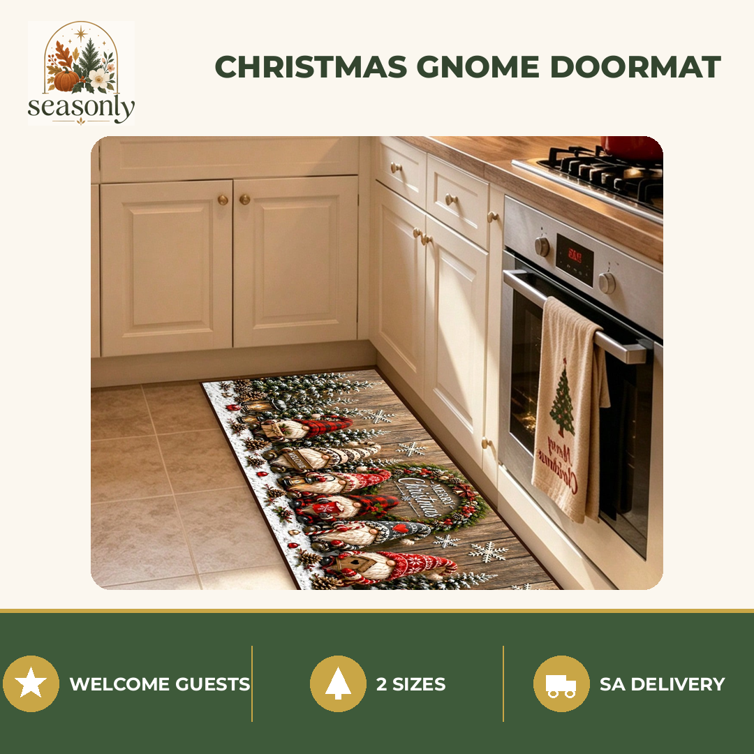 Seasonly Christmas Gnome Doormat