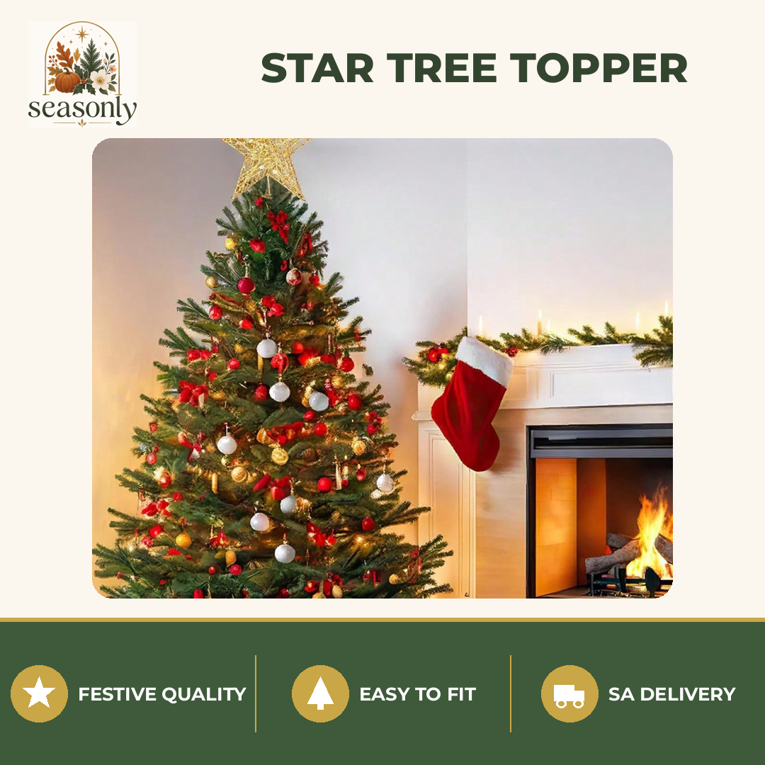 Seasonly Five-Point Star Tree Topper
