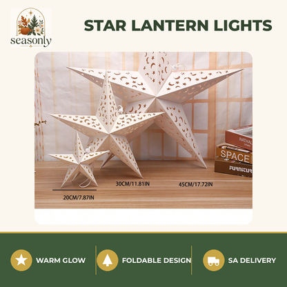 Seasonly Foldable Paper Star Lanterns with LED
