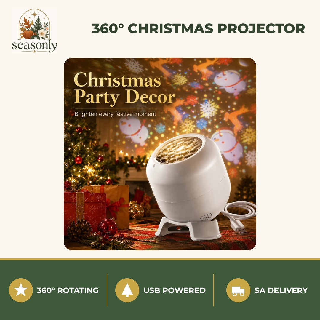 Seasonly 360° Rotating Christmas Projector Light