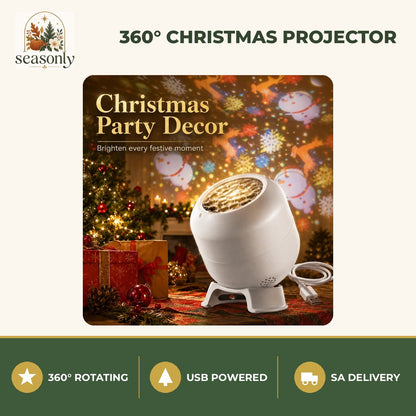 Seasonly 360° Rotating Christmas Projector Light